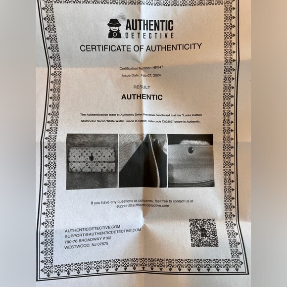 💯 Authentic Louis Vuitton Murakami Multicolore White Sarah Long Wallet w/COA 💖 - Picture 5 of 15